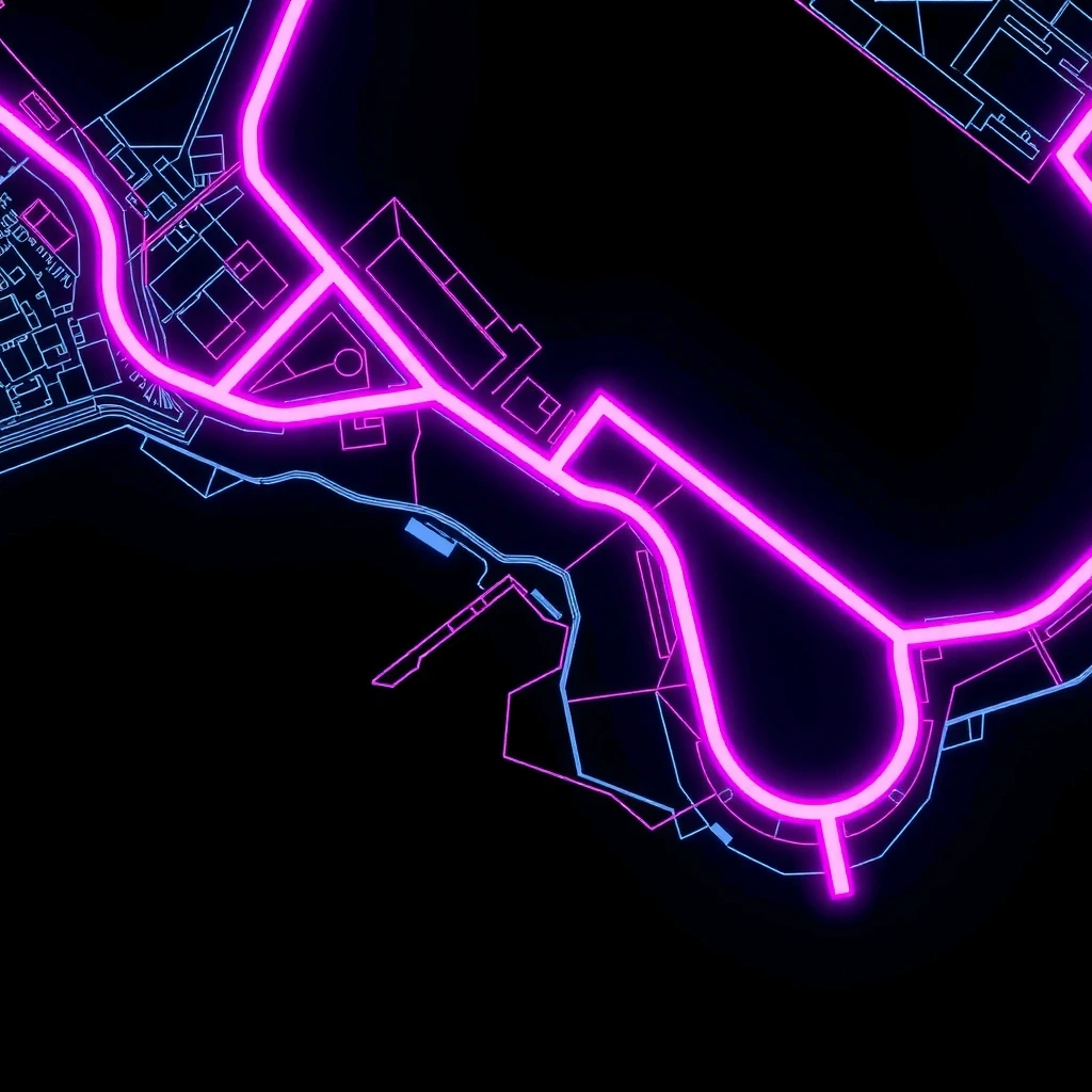 Abstract Map of Istanbul